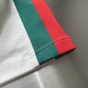 Camiseta de manga corta de lujo para hombre, estilo diseñador, a rayas, tejida, informal, 100% algodón, vintage, Gucci. - Product Image 4