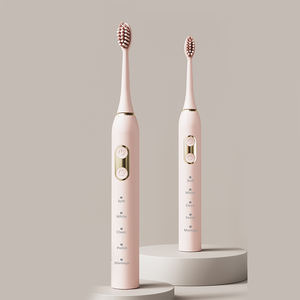 नरम बाल खड़े कस्टम लोगो 2 डबल बटन स्वत: स्लिम सोनिक बिजली के टूथब्रश स्मार्ट के लिए वयस्क - Product Image 3