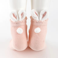 BespritGift personnalisé Animal lapin coton chaussettes articles cadeaux Pâques dessin animé drôle chaussettes boîte-cadeau pour cadeau fille
