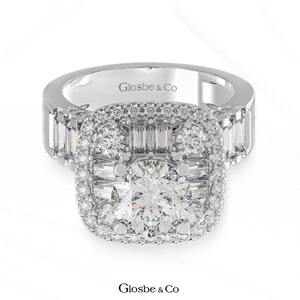 Anillo de Moissanita de Lujo para Mujer, Nuevo, de Vietnam, Sintético (Creado en Laboratorio), Plata, 8 mm - Product Image 5