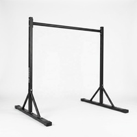 Station de barre de musculation réglable en hauteur en acier noir avec logo personnalisé Zhiqu ZQ-HB26070801 pour tractions et barres horizontales parallèles