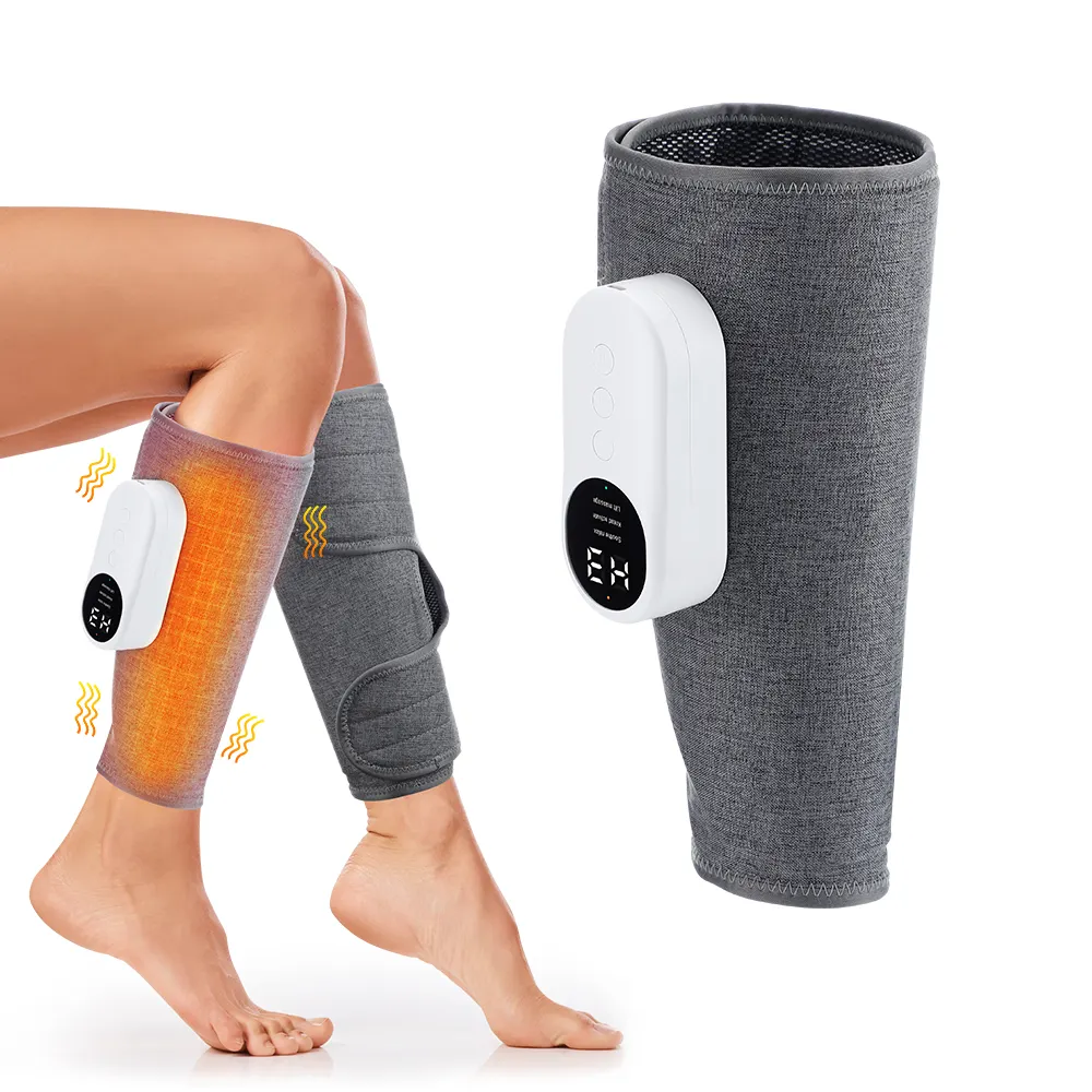 Ceinture de massage électrique sans fil compresse chaude vibrante airbag pour mollets masseur de jambes à compression d'air avec chaleur