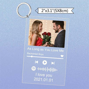 Qiuhan-llavero con impresión de imagen OEM, cubierta personalizada de álbum acrílico, llavero de música - Product Image 5