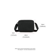 Pochette multifonctionnelle en nylon imperméable, organiseur de rangement portable, sac bandoulière unisexe avec fermeture éclair