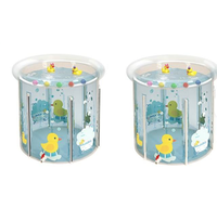 Baignoire gonflable transparente en PVC pliable pour enfants, baignoire SPA pour bébés, baignoire pliable pour le bain