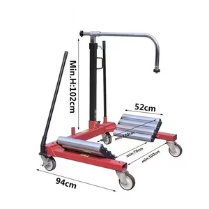 Heavy Duty 1.2Ton Neumático hidráulico Rueda <span class=keywords><strong>Dolly</strong></span> <span class=keywords><strong>Tractor</strong></span> Neumático extraíble Transportador Rueda doble <span class=keywords><strong>Dolly</strong></span> - Product Image 2