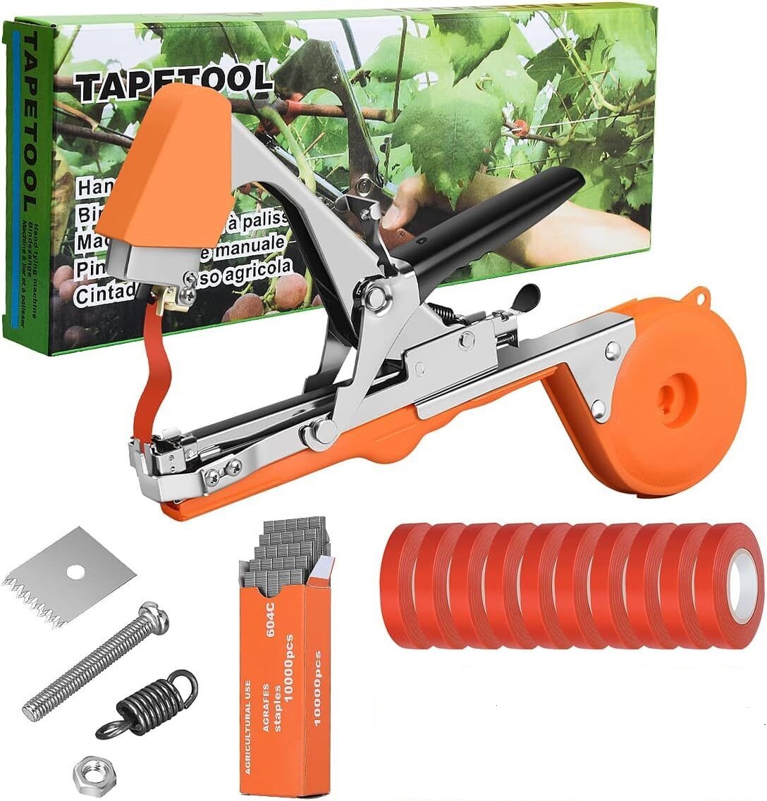 Landbouw tape tool handbindmachine tuin plant tape tool tapener machine plakband machine