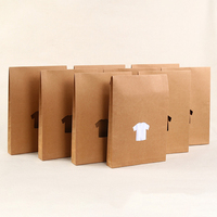 Eco personnalisé t shirt boîte d'emballage paquet papier kraft t-shirt boîte d'emballage enveloppe document pochette forme pour t-shirt vêtements