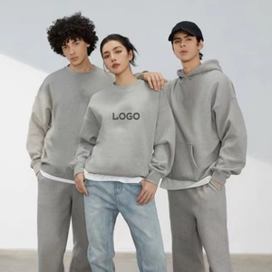 Các Nhà Sản Xuất 500gsm Cotton Cộng Với Kích Thước Thêu Người Đàn Ông Quá Khổ Crewneck Áo Thun Trống Biểu Tượng Tùy Chỉnh Men's Hoodies & Áo Nỉ - Product Image 2