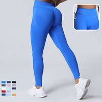 Leggings Deportivos de Cintura Baja para Mujer, Transpirables, Ligeros, de Nailon, Sin Costuras, con Efecto Levanta Glúteos, con Logotipo
