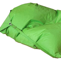 Canapé géant en tissu traditionnel imperméable avec ceinture pour usage intérieur/extérieur, plage, bar, balcon, housse amovible 180x140cm
