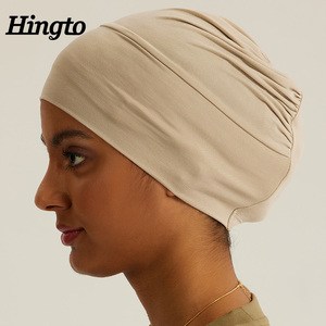 Bán buôn Tùy chỉnh cao cấp đồng bằng Jersey bên trong cap hijab cho hồi giáo Modal rắn màu Muslim hijab innercap - Product Image 2