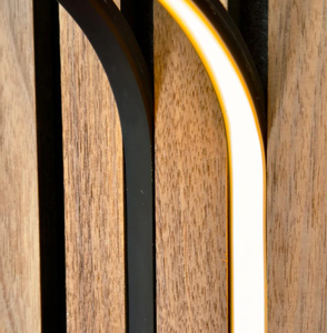 Tira de LED Negra de 24V para Paneles de Pared de Listones, 3000K Blanco Cálido, Tira COB Flexible para Iluminación de Paredes Acústicas de Madera - Product Image 3