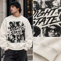 Sweat-shirt en molleton à col rond avec motif imprimé, 100% coton, impression DTG DTF, manches longues, pull-over décontracté, vêtements streetwear urbains