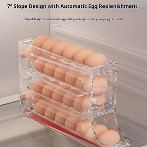 Người giữ 4 lớp tự hành động tủ lạnh freshable trứng lưu trữ container hộp công suất cao cán trứng giá Dispenser - Product Image 2