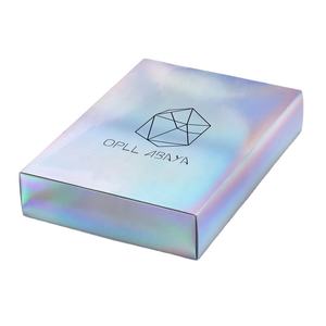 Boîte à tiroir holographique en carton à glissière coulissante personnalisée Tiroir d'emballage Boîte à papier holographique cadeau avec extracteur ouvert - Product Image 4