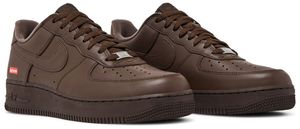 Supreme X Nike Air Force 1 Low Baroque Marrón Cuero genuino Zapatos casuales con cordones Unisex Todas las estaciones - Product Image 4
