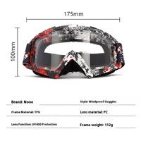 Lunettes de sport d'extérieur transfrontalières à motif hydrographique pour cyclisme tout-terrain, moto et ski, coupe-vent