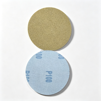 Disque de ponçage jaune doré de 1 pouce (25 mm) à crochets et boucles en oxyde d'aluminium pour le polissage de précision des petites surfaces P60-P1000