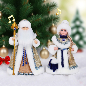 Vente directe usine Chine : Figurine musicale et animée de la Fille de la Neige (Snezhurka) et du Père Noël russe, idéale pour les cadeaux du Nouvel An - Product Image 1