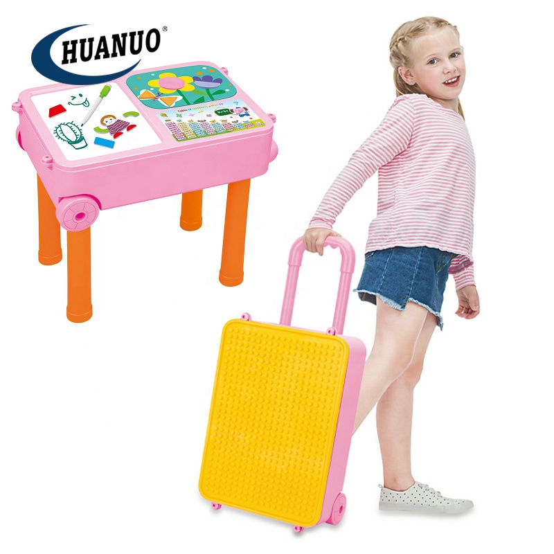 Детские игрушки для девочек, строительные блоки, обучающий стол для детей