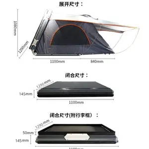 야외 오프로드 접이식 3-4 인용 자동 캠핑 트레일러 알루미늄 4x4 옥상 텐트 하드 쉘 지붕 탑 텐트