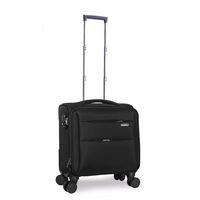 WETRUST Haute Qualité Spinner 4 Roues Noir Doux 16 pouces Oxford Tissu Voyage Trolley Bagages Pilote Sac Cas avec TSA LOC