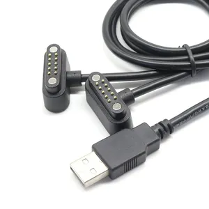 Goochain bán buôn tùy chỉnh USB AM để kép 10pin POGO Pin sạc từ cáp cao hiện tại kết nối để sạc