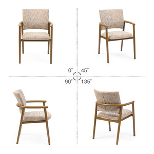 (M7522) Contemporary Designer Upholstered Dining Room <strong>Table</strong> <strong>Chairs</strong> with <strong>Arms</strong> - Product Image 2