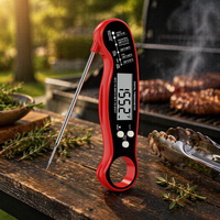 Thermomètre numérique étanche IP67 à lecture instantanée avec sonde pliable pour la cuisson des aliments, cuisine, barbecue, fumoir, grill, lait