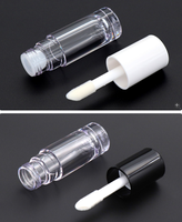 Emballage de maquillage en gros conteneur de brillant à lèvres rose épais tubes de brillant à lèvres baguette de grande taille logo personnalisé tube de brillant à lèvres vide