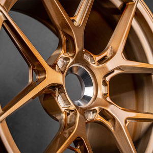 Jantes de voiture de tourisme forgées légères 20 21 pouces bronze brossé à blocage central pour <span class=keywords><strong>Porsche</strong></span> 991 911 Turbo S - Vente flash - Product Image 4