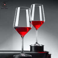 Verres à vin rouge à long pied DianTong 545 ml, transparents, modernes, durables, élégants, personnalisables avec logo, haut de gamme, pour hôtels et restaurants