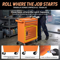 Chariot à outils Airaj en acier laminé à froid à 8 tiroirs, armoire à roulettes, options OEM, conception détachable pour le rangement en atelier/garage