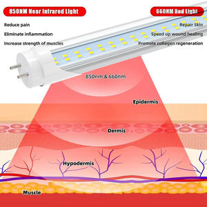 Cama de bronceado <span class=keywords><strong>Tubo</strong></span> de luz roja 1,8 m 2M Lámpara de terapia 660nm 850nm Dispositivo combinado de Infrarrojo Cercano Máquina Cuidado DE LA PIEL Alivio del dolor <span class=keywords><strong>LED</strong></span> personalizado - Product Image 5