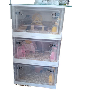 Gabbia per Rettili, Set di Lusso per Allevamento, Gabbia Pieghevole in Plastica Trasparente di Lusso per Porcellini d'India - Product Image 3