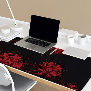Alfombrilla de Ratón Extendida para Juegos, Alfombrilla para Teclado de PC de Escritorio, Diseño de Araña Roja, Patrón Rojo y Negro, Alfombrilla Protectora para Portátil, Alfombrilla para Escritorio de Estudio, HD - Product Image 4