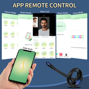 Anneau <span class=keywords><strong>vibrant</strong></span> pour pénis à télécommande, ABS+Silicone, étanche IPX7, 10 modes, perles anales, vibrateur, masseur de prostate masculin - Product Image 5