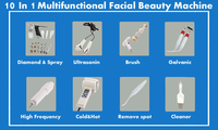 Appareil Facial Galvanique Multifonctionnel Haute Fréquence, Équipement de Salon à Vapeur Salée Prise US/IT