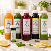 Bouteille de soda à bouchon à vis 100 % biodégradable en PLA (matière à base d'amidon de maïs), compostable et jetable