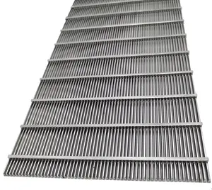 Customized 0.2 0.3 0.5 0.75mm slot 304SS wedge wire flat screen filter mesh for Static sieve screen for Koi Pond