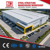 Almacén de Estructura de Acero de Instalación Rápida ZW Moderno de 1000 m² a 5000 m², Sistema de Construcción Prefabricada para Almacenamiento