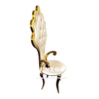 Chaises de Trône de Couple, Forme de Feuille, Design Royal Spécial pour Hôtellerie, Meubles pour Mariés, avec Cristal pour Mariages et Événements