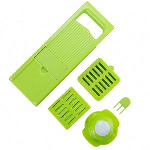 Home Kitchen Manual Stainless Steel Blade Fruit Veggie Shredder Multifunctional Manual <b>Vegetable</b> Food <b>Chopper</b> Slicer - Product Image 6