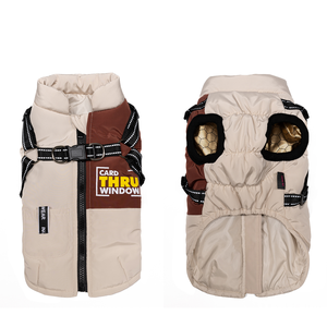 मोटी गर्म प्यारा कुत्ता कपास ppu प्रिंट लुभावनी पंजा जैकेट - Product Image 3