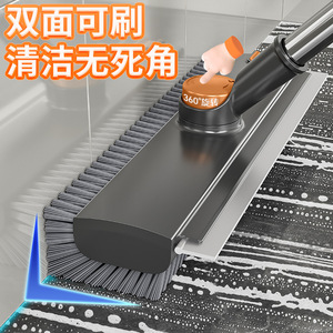 Brosse de nettoyage pour sols et interstices Dropshipping Shopify, épurateur à poils durs épaissis, raclette 2-en-1 avec poils en forme de V - Product Image 3