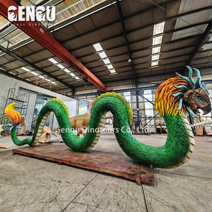 Statue Animatronique Personnalisée de Quetzalcoatl, Dieu <span class=keywords><strong>Serpent</strong></span> Plumeux, Figurine Mythologique, Modèle Réaliste Grandeur Nature d'Antiquité - Product Image 6