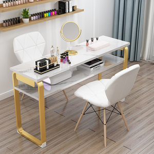 <span class=keywords><strong>Mesa</strong></span> de Manicura a <span class=keywords><strong>Precio</strong></span> Especial, Económica, de Mármol, Muebles de Salón de Belleza, Juego Simple de <span class=keywords><strong>Mesa</strong></span> y Silla de Doble Capa para Uñas - Product Image 5
