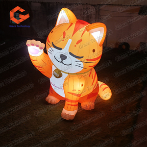 Globos Inflables con Luces LED, Modelos de Animales, Gato Inflable Personalizado, Globo de Gato <span class=keywords><strong>para</strong></span> Decoraciones de Festivales - Product Image 6