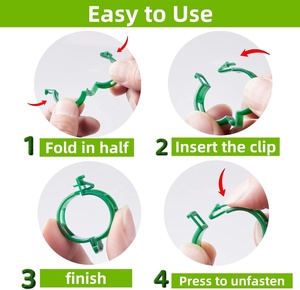 Clips de Plástico Blanco para Soporte de Plantas, Uso Agrícola, Clips Circulares para Enredaderas, Soporte para Tomates - Product Image 2